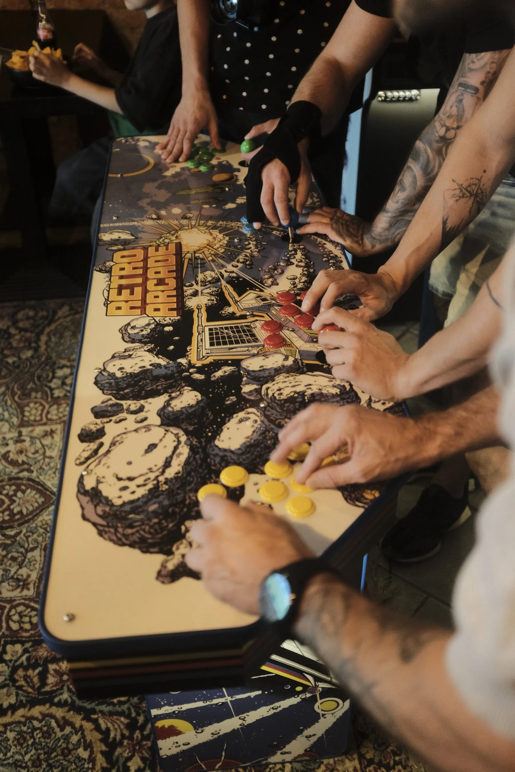 Panel automatu arcade na imprezie